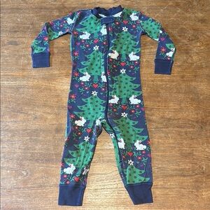 Hanna Andersson Night Night Sleeper In Organic Cotton, bunnies hearts & trees